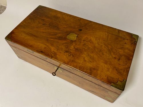 fig 1. Victorian Walnut Writing Slope with Secret Drawers