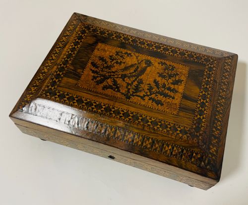 fig 1. Antique Tunbridge Ware Inlaid Box