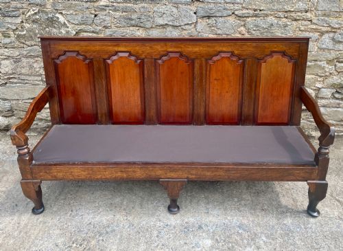 fig 1. Georgian Oak Panelled Settle