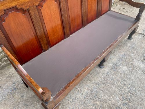 fig 2. Georgian Oak Panelled Settle