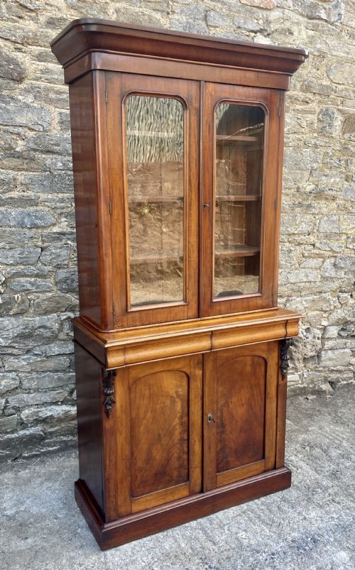 fig 1. Victorian Mahogany Glazed Bookcase/Cabinet