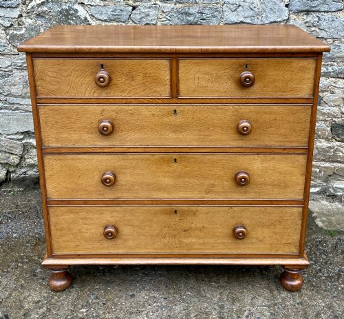 Victorian Golden Oak Chest of Drawers