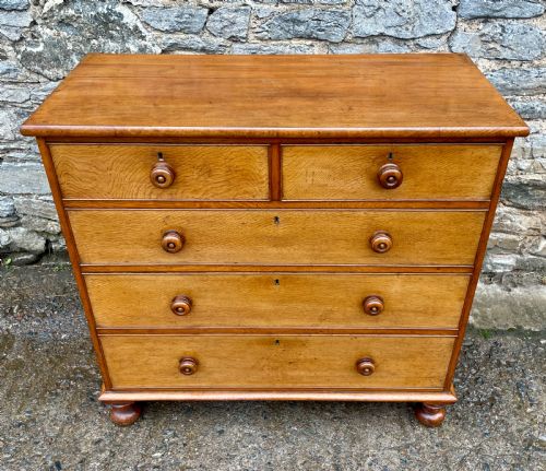 fig 2. Victorian Golden Oak Chest of Drawers
