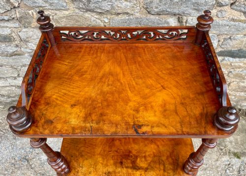 fig 2. Victorian Burr Walnut Whatnot