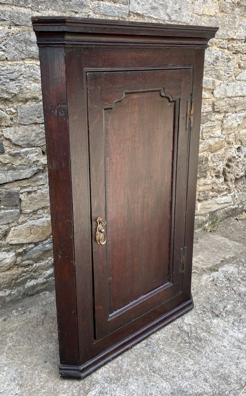 Georgian Oak Hanging Corner Cupboard