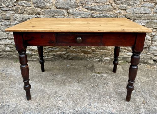 fig 1. Antique Pine Farmhouse Table