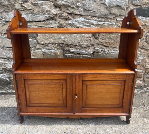Antique Mahogany Hanging Wall Cabinet