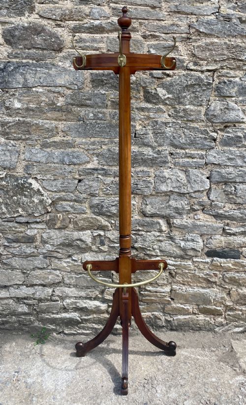 Edwardian Mahogany Demi-lune Hall Stand