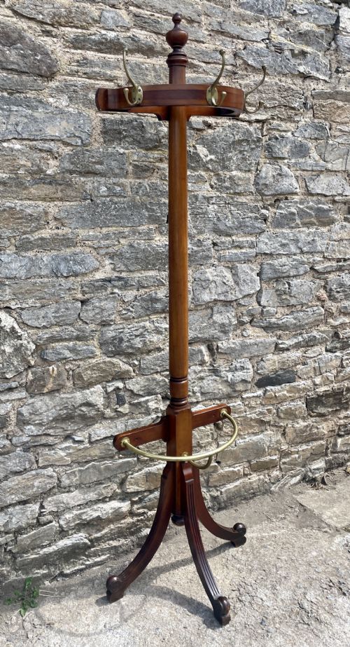 fig 1. Edwardian Mahogany Demi-Lune Hall Stand
