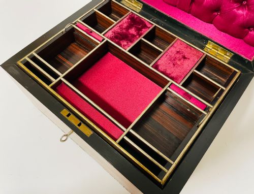 fig 1. Antique Victorian Inlaid Jewellery or Sewing Box