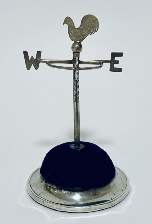 Antique Silver Hat Pin Stand