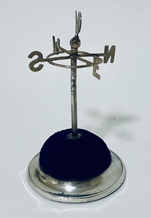 fig 1. Antique Silver Hat Pin Stand