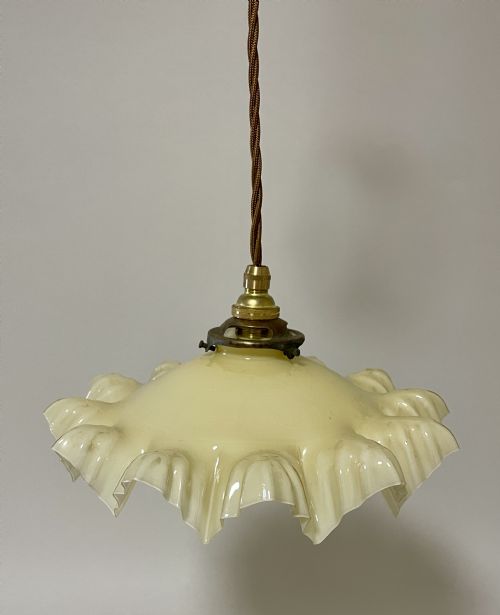 fig 1. Antique French Glass Handkerchief Pendant