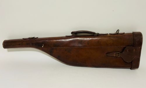 Antique Leather Leg of Mutton Gun Case