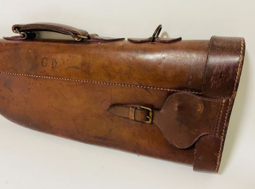 fig 1. Antique Leather Leg of Mutton Gun Case