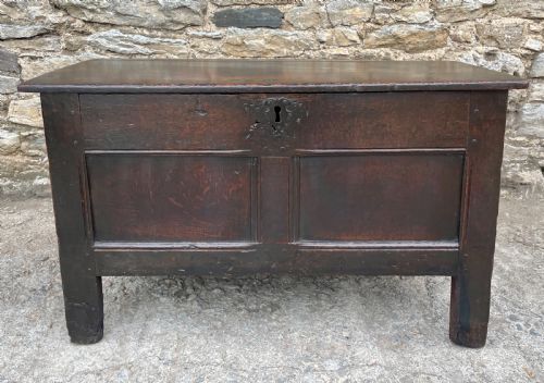 fig 1. Small 18th Century Oak Coffer