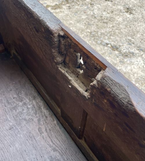 fig 2. Small 18th Century Oak Coffer