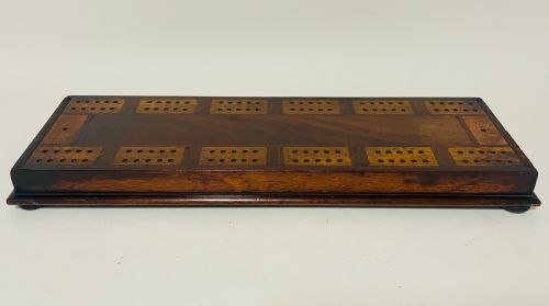 Victorian Mahogany Cribbage Board
