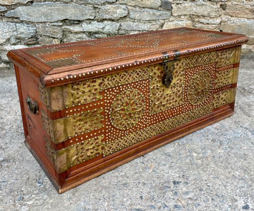 ANTIQUE STUDDED ZANZIBAR CHEST - ADDITIONAL PHOTO 24