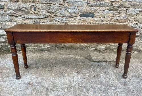 fig 1. Victorian Mahogany Hall Bench