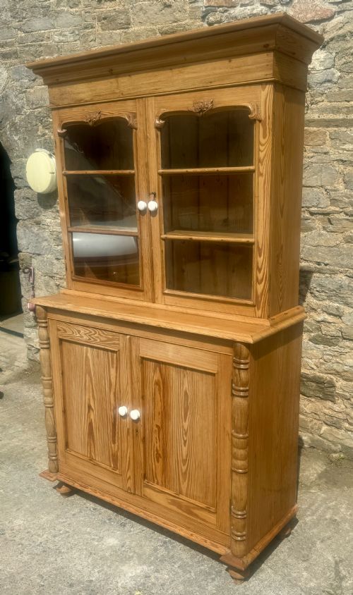 fig 1. Victorian Pine Glazed Dresser