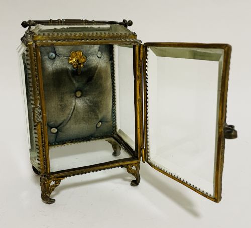 Antique French Glass Jewellery or Watch Casket