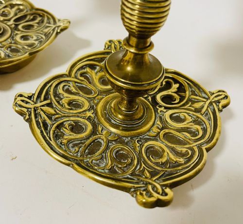 ANTIQUE INDIAN BRASS DESK SET - ADDITIONAL PHOTO 2