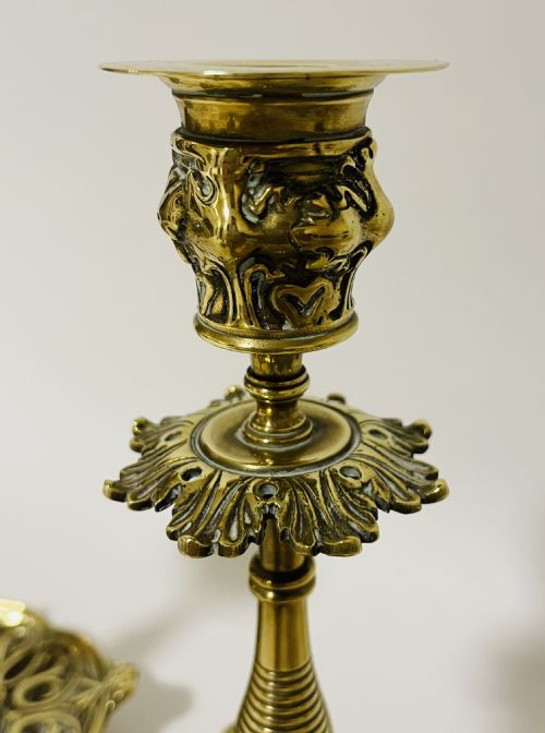 ANTIQUE INDIAN BRASS DESK SET - ADDITIONAL PHOTO 4