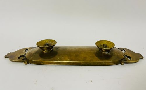 ANTIQUE INDIAN BRASS DESK SET - ADDITIONAL PHOTO 17