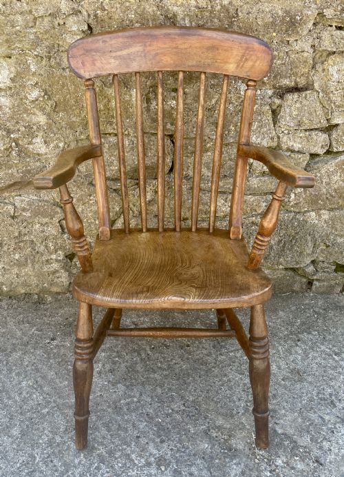 fig 1. Antique Stick Back Farmhouse Chair