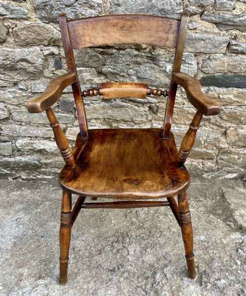Victorian Elm Bar Back Windsor Chair