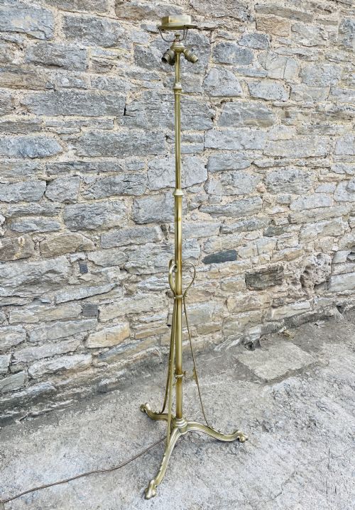 fig 1. Victorian Brass Telescopic Standard Lamp