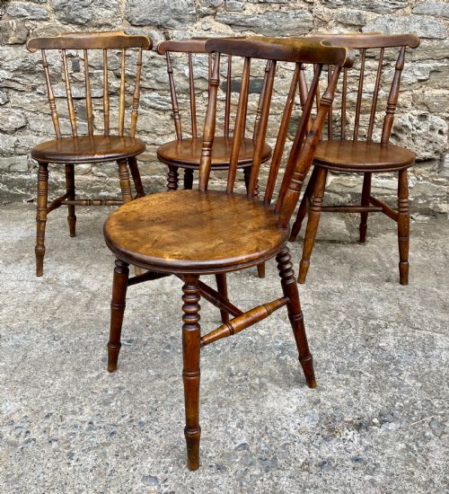 fig 2. Harlequin Set of 4 Antique Penny Chairs