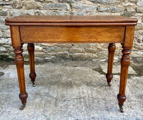 fig 1. Victorian Oak Fold Over Card Table