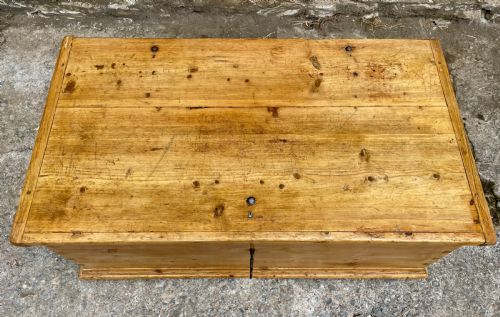 fig 2. Large Antique Pine Box with Key
