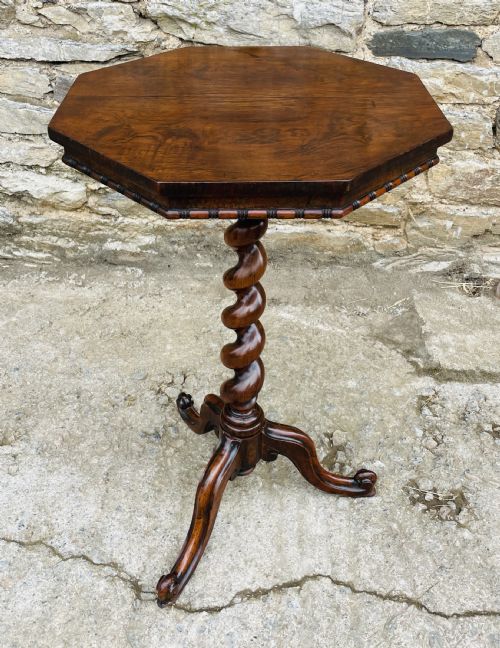 Victorian Rosewood Octagonal Lamp Table