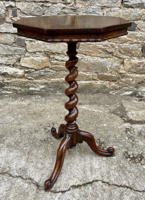 fig 1. Victorian Rosewood Octagonal Lamp Table