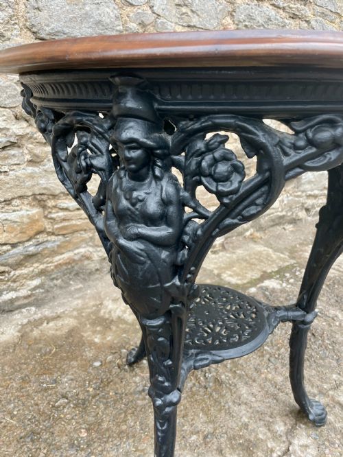 fig 2. Antique Britannia Cast Iron Pub Table