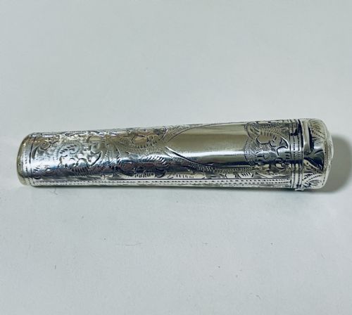 fig 1. Antique Silver Cheroot Holder Case