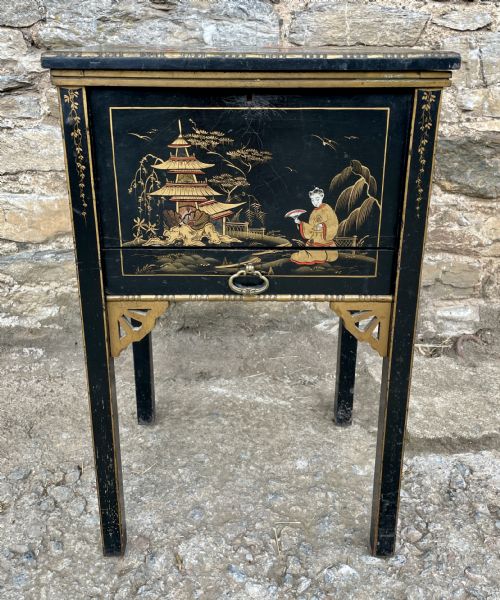 fig 1. Victorian Chinoiserie Sewing Cabinet