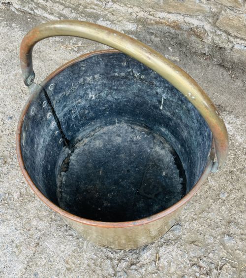 fig 1. Antique Brass Riveted Bucket