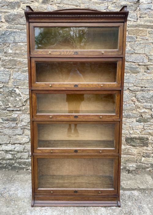 Antique Oak Lebus Stacking Bookcase
