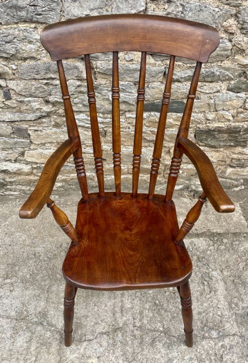 fig 1. Antique Stick Back Windsor Farmhouse Chair
