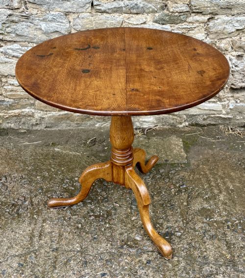 Georgian Oak Tilt Top Occasional Table