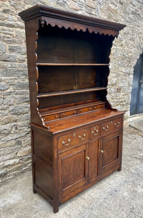 fig 1. 18th Century Style Welsh Oak Canopy Dresser