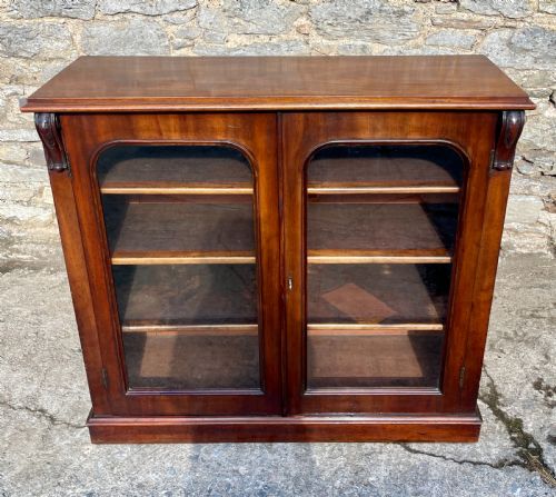 fig 1. Victorian Mahogany Glazed Bookcase
