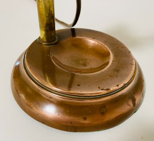 fig 1. Antique Brass Banker's Lamp