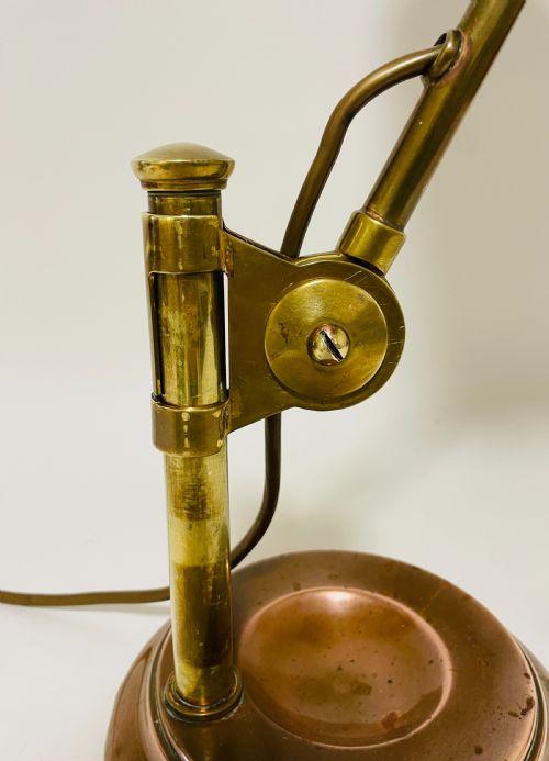 fig 2. Antique Brass Banker's Lamp
