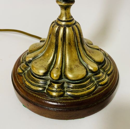 fig 1. Antique Art Nouveau Style Brass Table Lamp