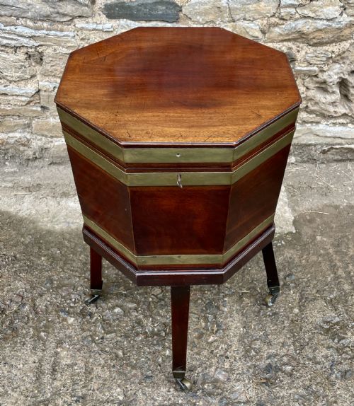 Georgian Mahogany Brass Bound Cellarette